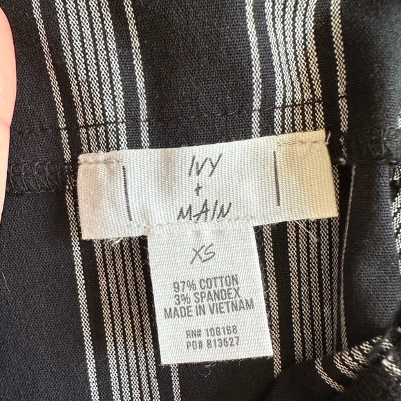 Ivy+Main striped mini skirt with button up side - Picture 3 of 3